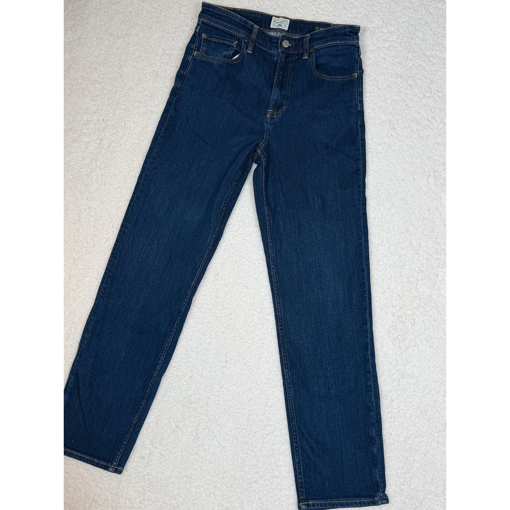 Faherty Brand Womens Straight Leg Jeans Dark Wash Indigo Size 29 High Rise Denim